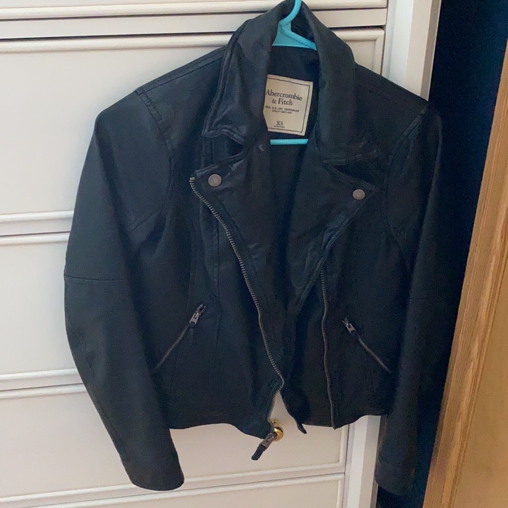 Abercrombie Black Leather Jacket